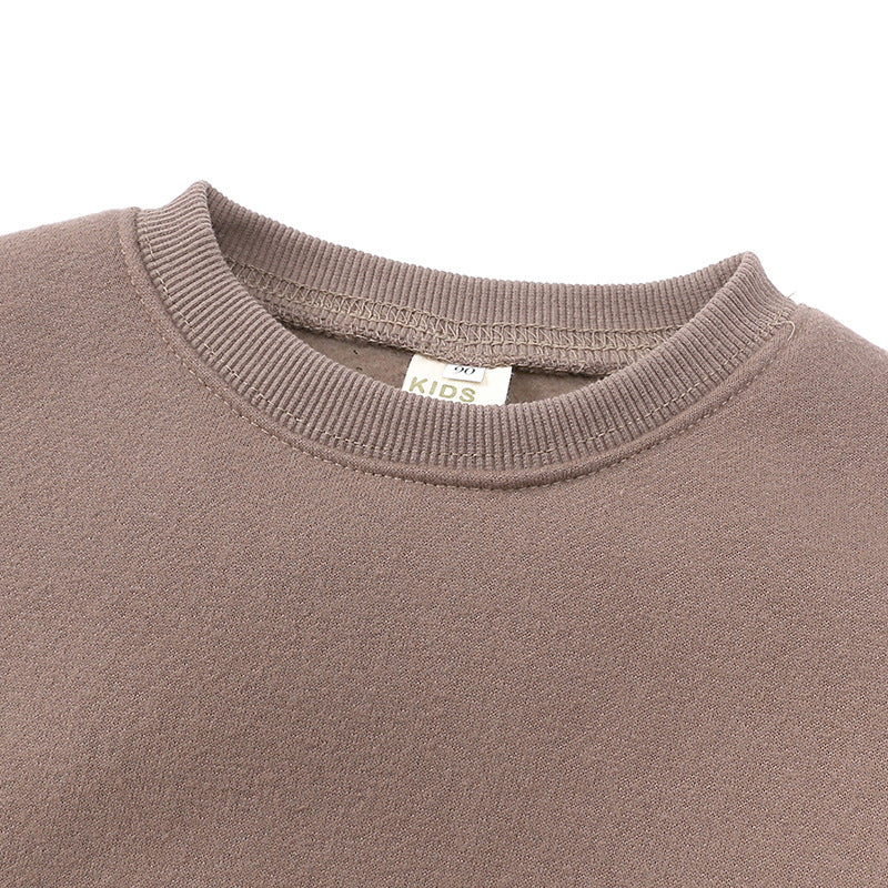 Children's Hoodies Streetwear Fleece High Quality Blank Pullover Round Neck Custom Puff Print Distressed Embroidery Hoodie