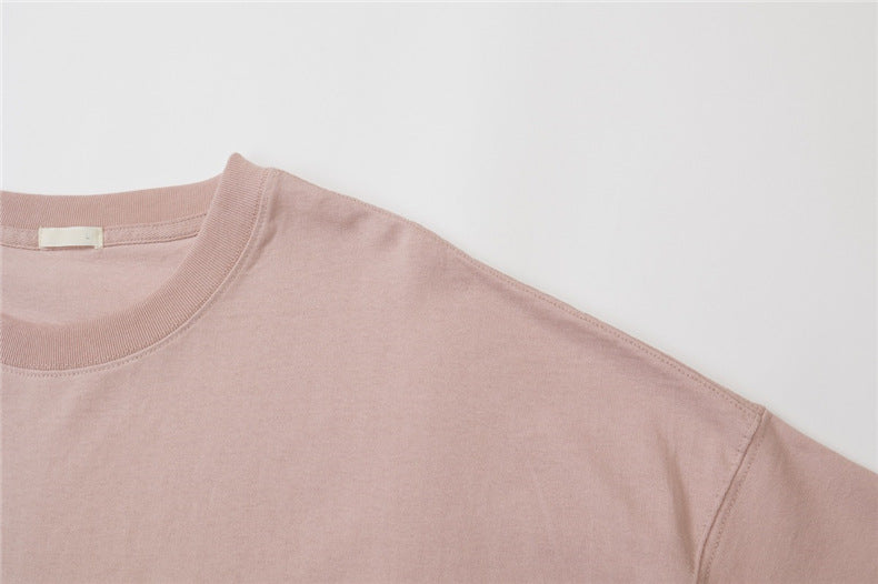 Oversized Oversized Loose Pocket Half Sleeve Heavyweight Blanks Round Neck Custom Puff Print Multicolored Fashion T-shirts