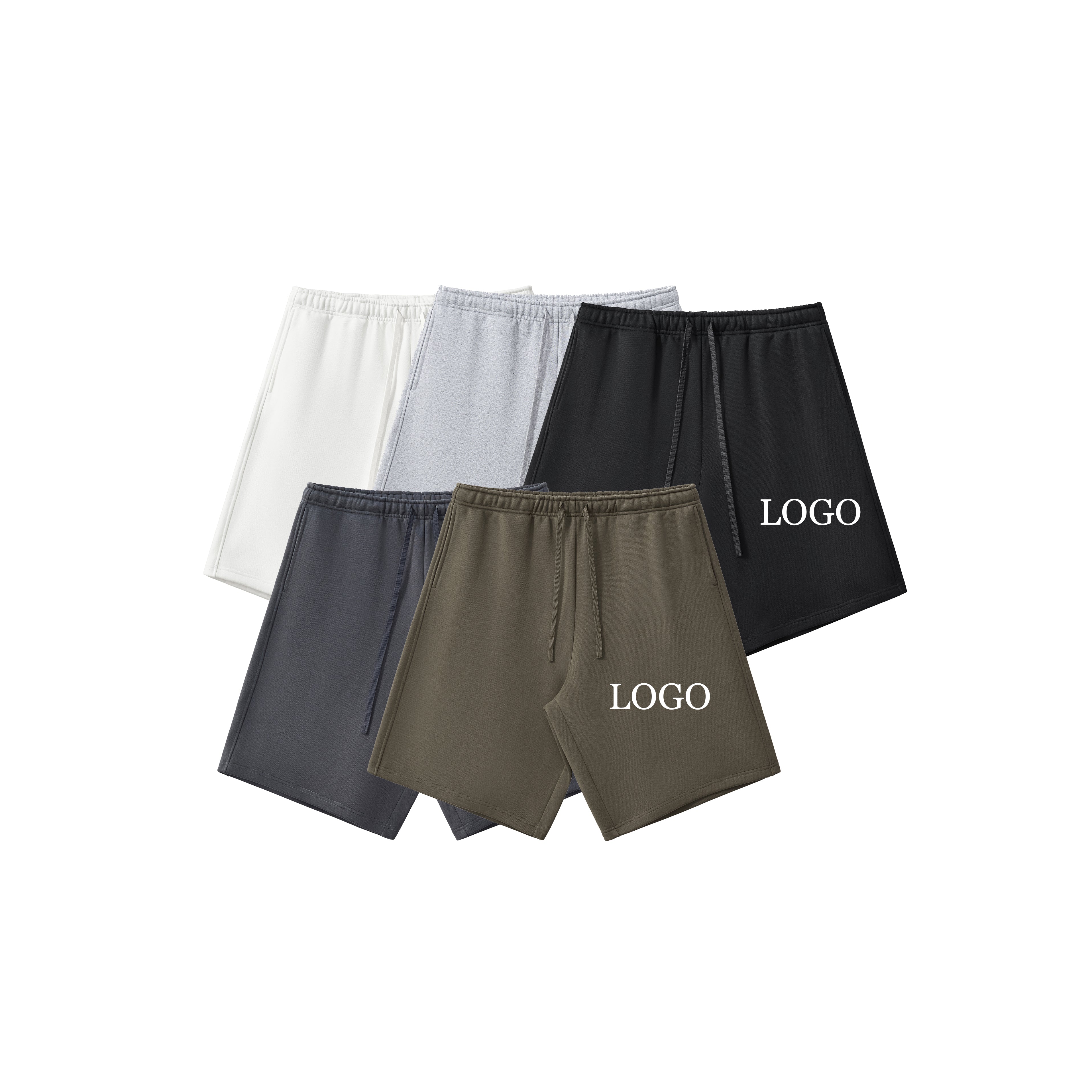 Wholesale Price Heavyweight Short High Quality Blank Custom logo Drawstring Five-inch High Quality Blank Gym Plain Design Shorts