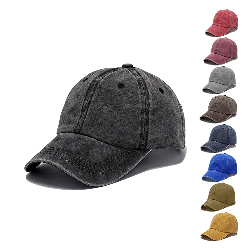 Custom Acid Wash Caps Blank Cotton Streetwear Factory Direct Distressed High Quality Fashionable New Style Children's Cap