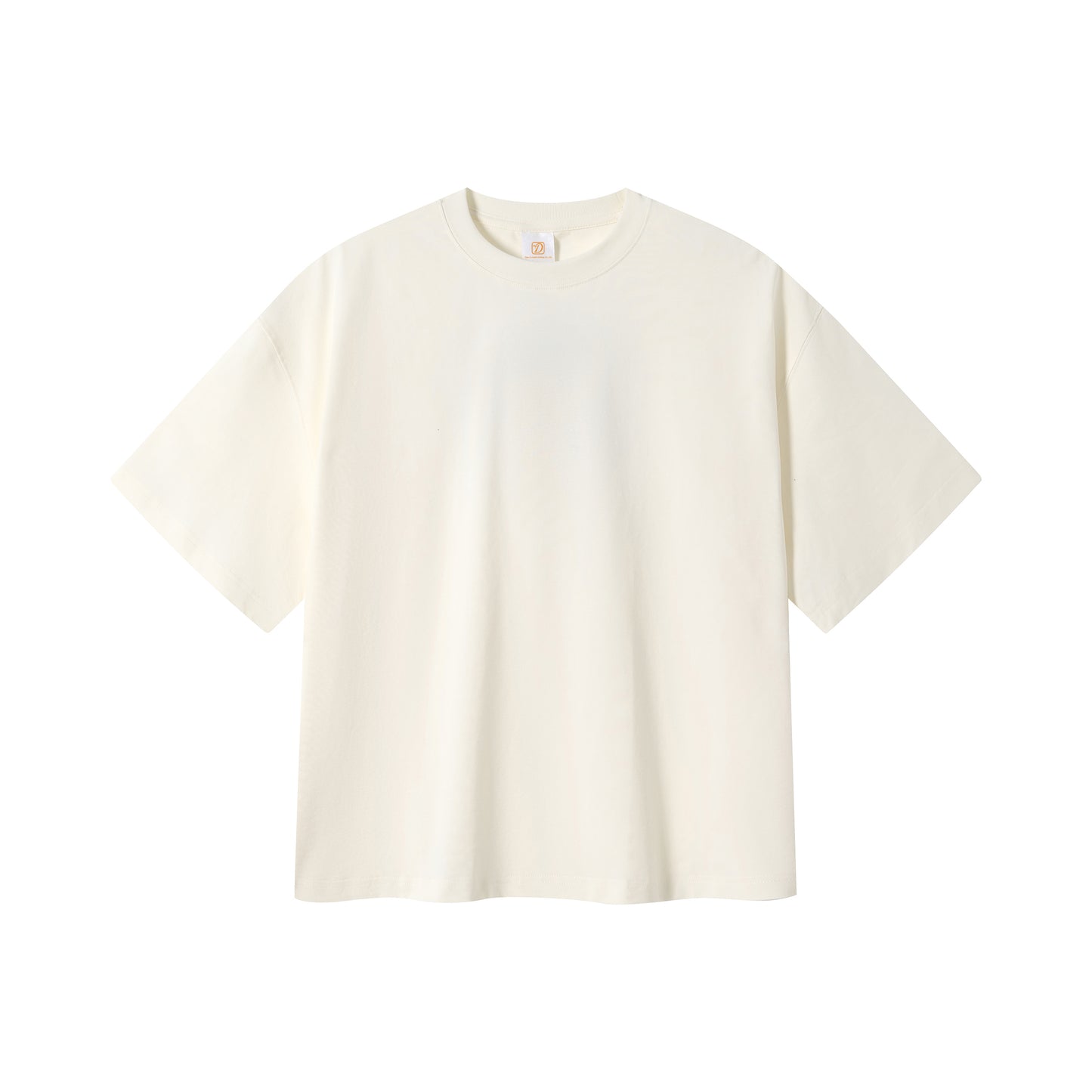 Boxy T-shirt Custom logo Short Style High Quality Streetwear Fashion Loose t Shirt Round Neck Embroidery logo Plain t Shirt