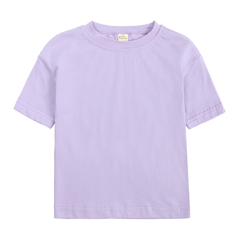 Custom Streetwear Heavy Cotton Sublimation Basic High Quality Blanks Tshirts Wholesale Children's T-shirt and Short Set