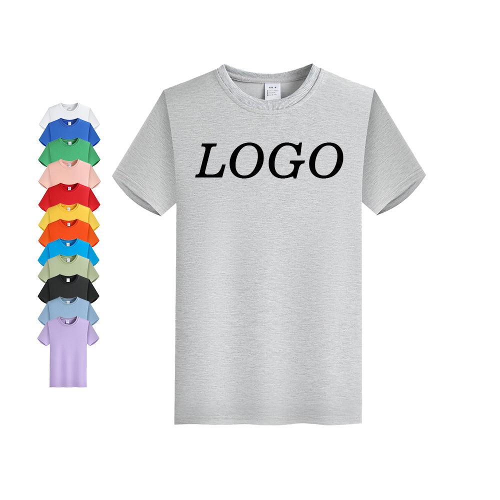 200g Streetwear t Shirt Custom Polyester/Cotton Round Neck Regular Fit High Quality Pure Color Personalized Men's T-shirts