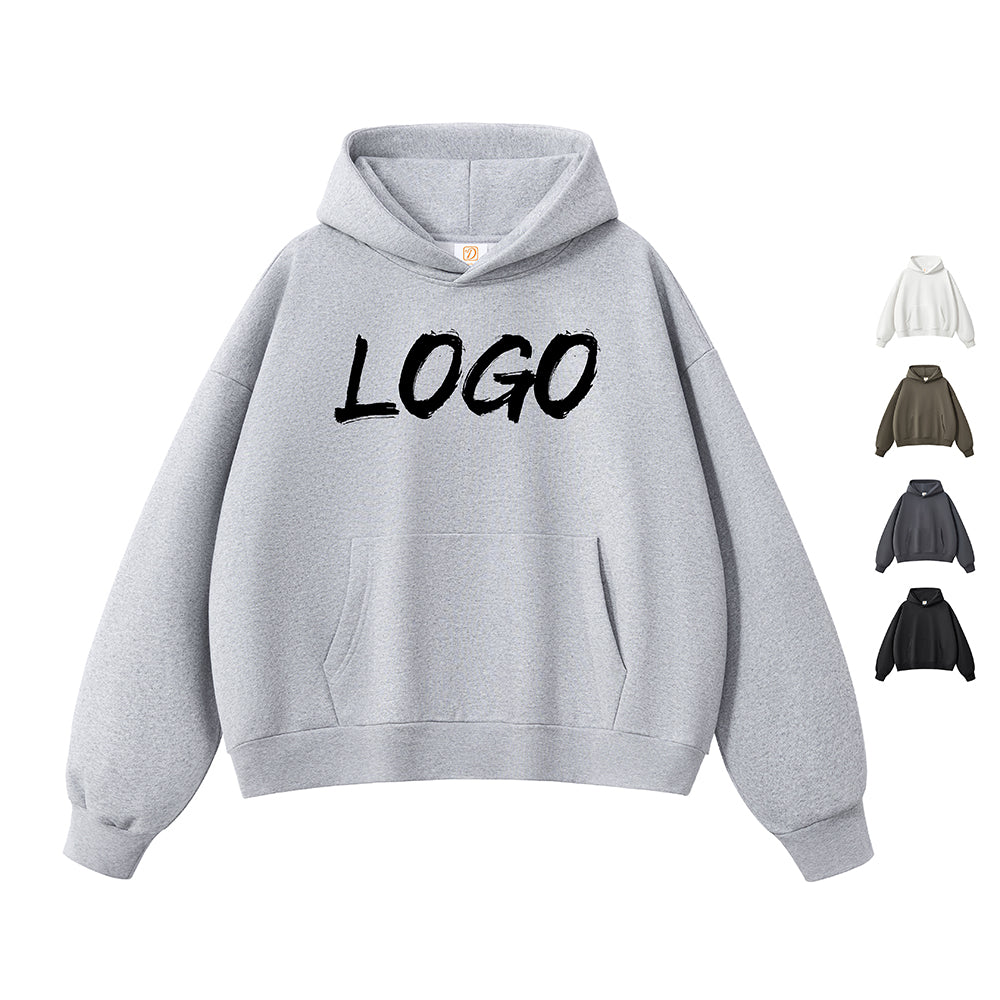 Men's Hoodies & Sweatshirts High Quality Custom Pure Color Streetwear Heavyweight Fleece Distressed Wholesale Price Hoodies
