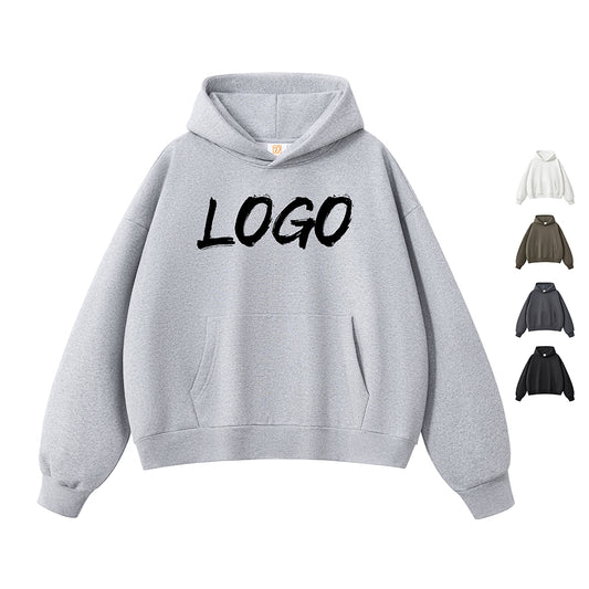 Men's Hoodies & Sweatshirts High Quality Custom Pure Color Streetwear Heavyweight Fleece Distressed Wholesale Price Hoodies