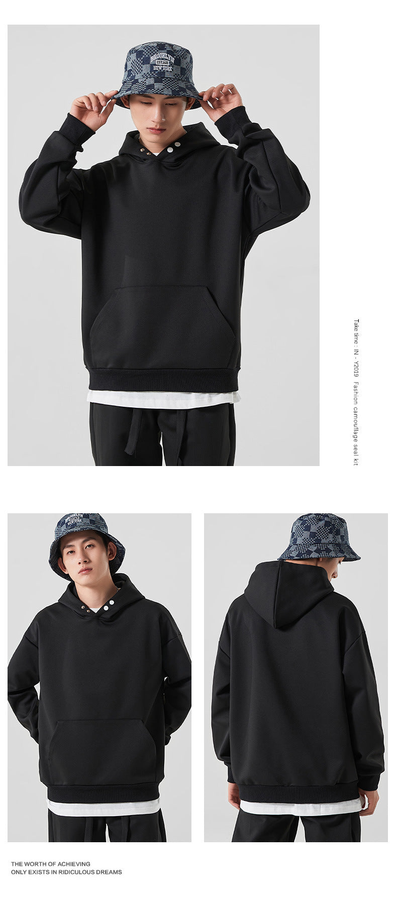 Heavyweight Wireless Streetwear High Quality Blank Custom Puff Printing Pure Color Oversized Men's Sweatpants and Hoodie Set
