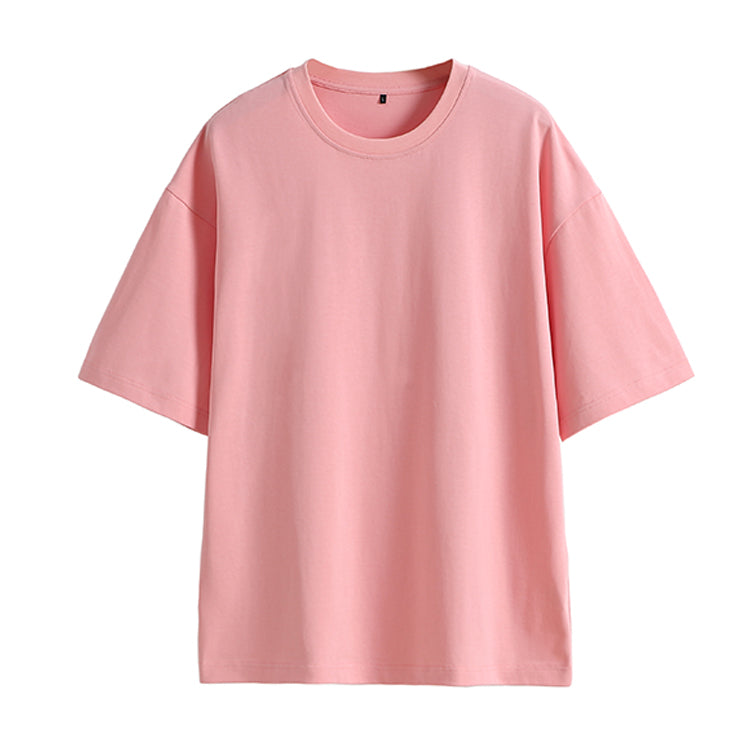 Men's T-shirts 100% Cotton Multi Color Loose Streetwear T-shirt High Quality Custom Drop Shoulder Round Neck Plain t Shirt