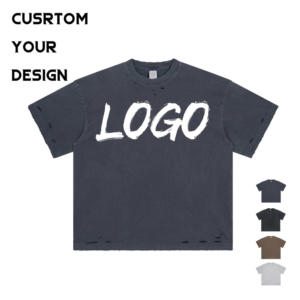 Tshirt Manufacturer Heavyweight 100% Cotton Custom Acid Wash Loose Drop Shoulder Wholesale Streetwear Men t Shirt High Quality