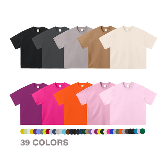 Oversized Boxy High Quality Tshirt 100%cotton Short Cropped Double Yauze Drop Shoulder Screen Print Designer Fashion T-shirt