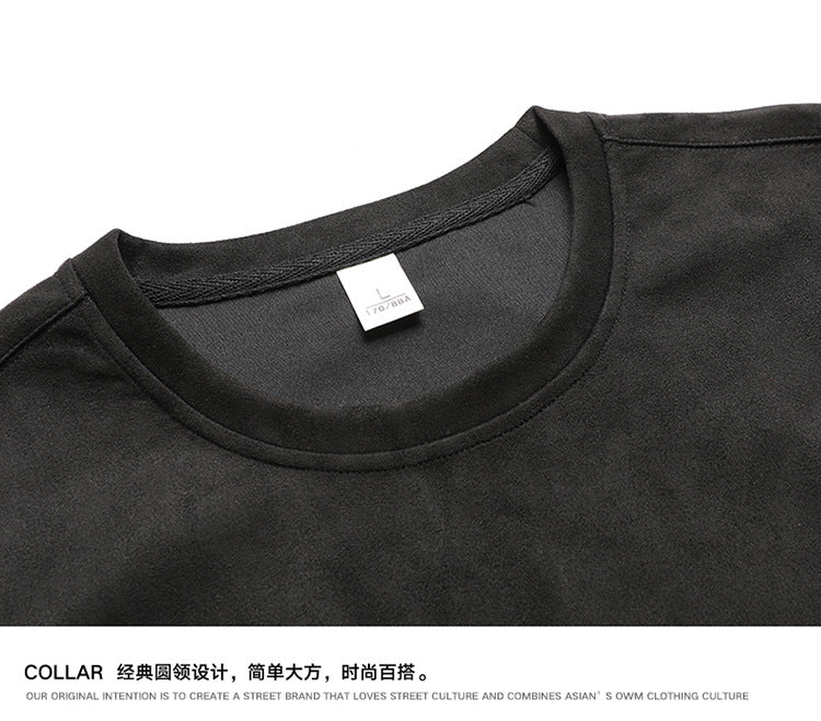 Drop Shoulder Streetwear Heavyweight Crewneck High Quality Black Blank Pullover Fleece Heavy Weight Knitted Hoodies