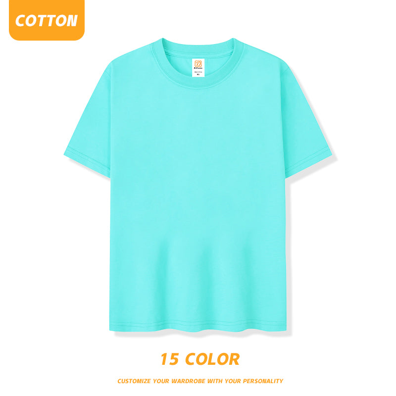 Wholesale Regular Fit Custom T-shirts logo Streetwear Pure Color Heavyweight 100%Cotton Drop Shoulder Personalized Children's T-shirt