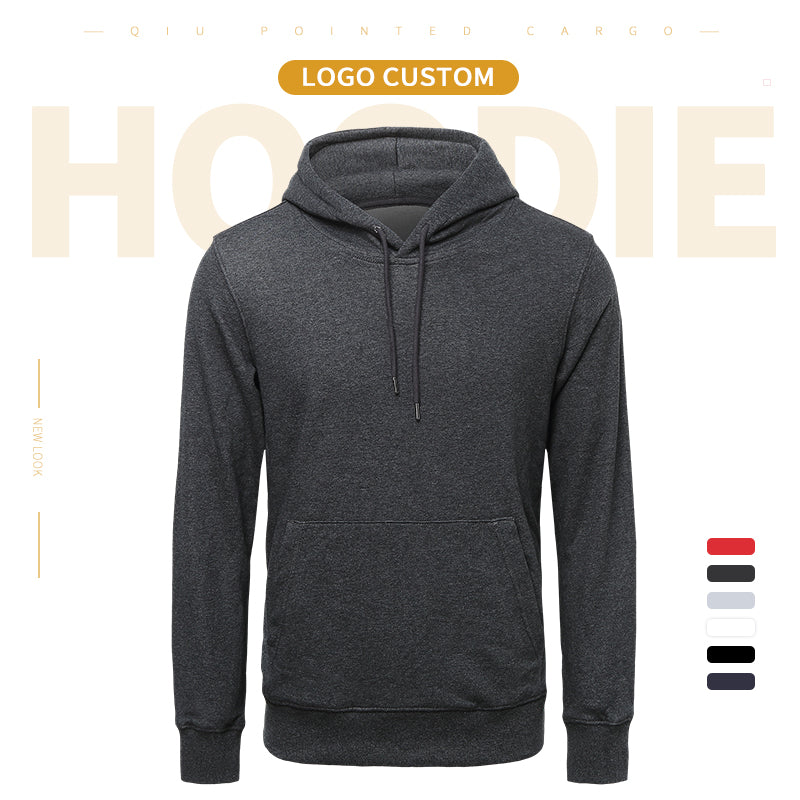 Oversized Custom Polyester and Cotton Puff Print Blank Thick Pure Color Heavy Drop Shoulder Winter Fashion Sweaters and Hoodies