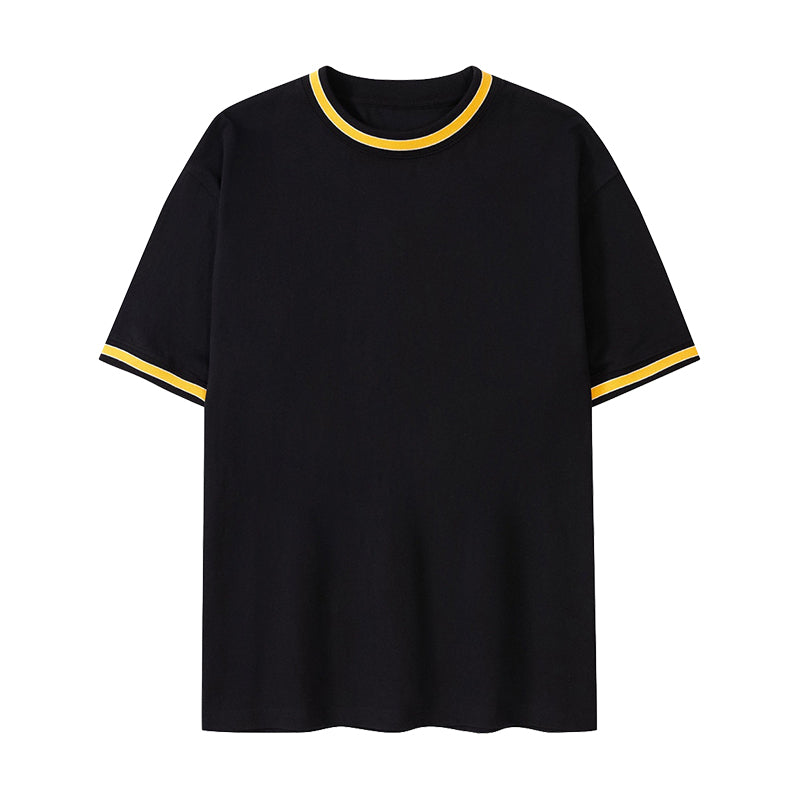 100% Cotton Drop Shoulder Loose High Quality Custom Distressed Embroidery Heavyweight Blank Round Neck T-shirts