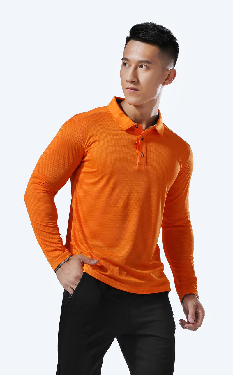 8 Color Quick Drying Long Sleeved Button Down POLO Shirt Can Customized Polo Shirt Embroidered  Spring and Autumn Collection
