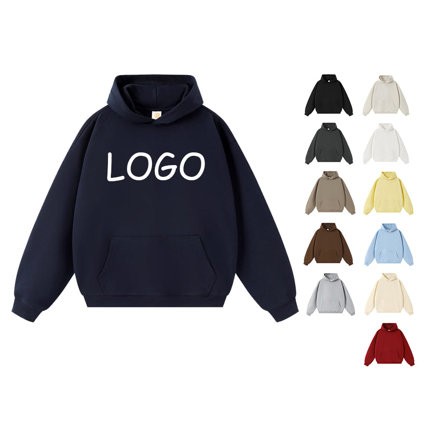 Wholesale Hoodies Heavyweight Drop Shoulder French Terry Oversized Pullover Blank Distressed Embroidery  High Quality Hoodies