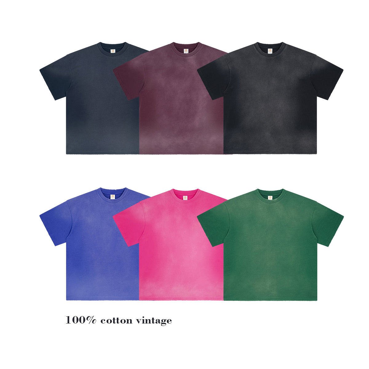 Custom High Quality Washed Vintage Drop Shoulder Blank Short Sleeve 100% Cotton Screen Print Personalized T-shirt for Men Women