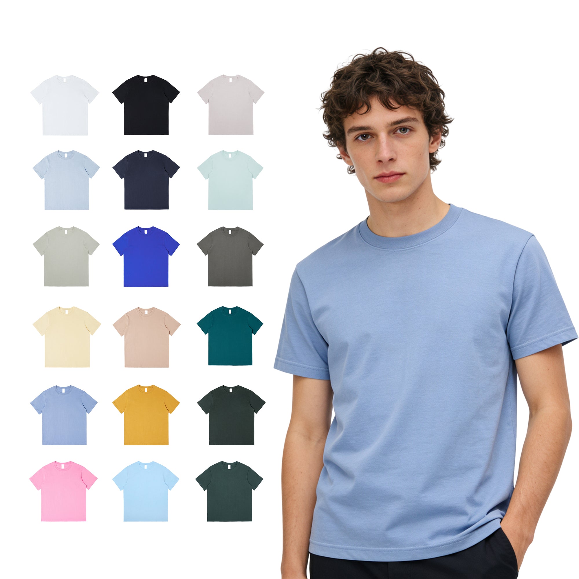 Wholesale Streetwear Multicolored High Quality Loose Short Sleeve Plus Size Heavy Cotton Oversized t Shirt for Men
