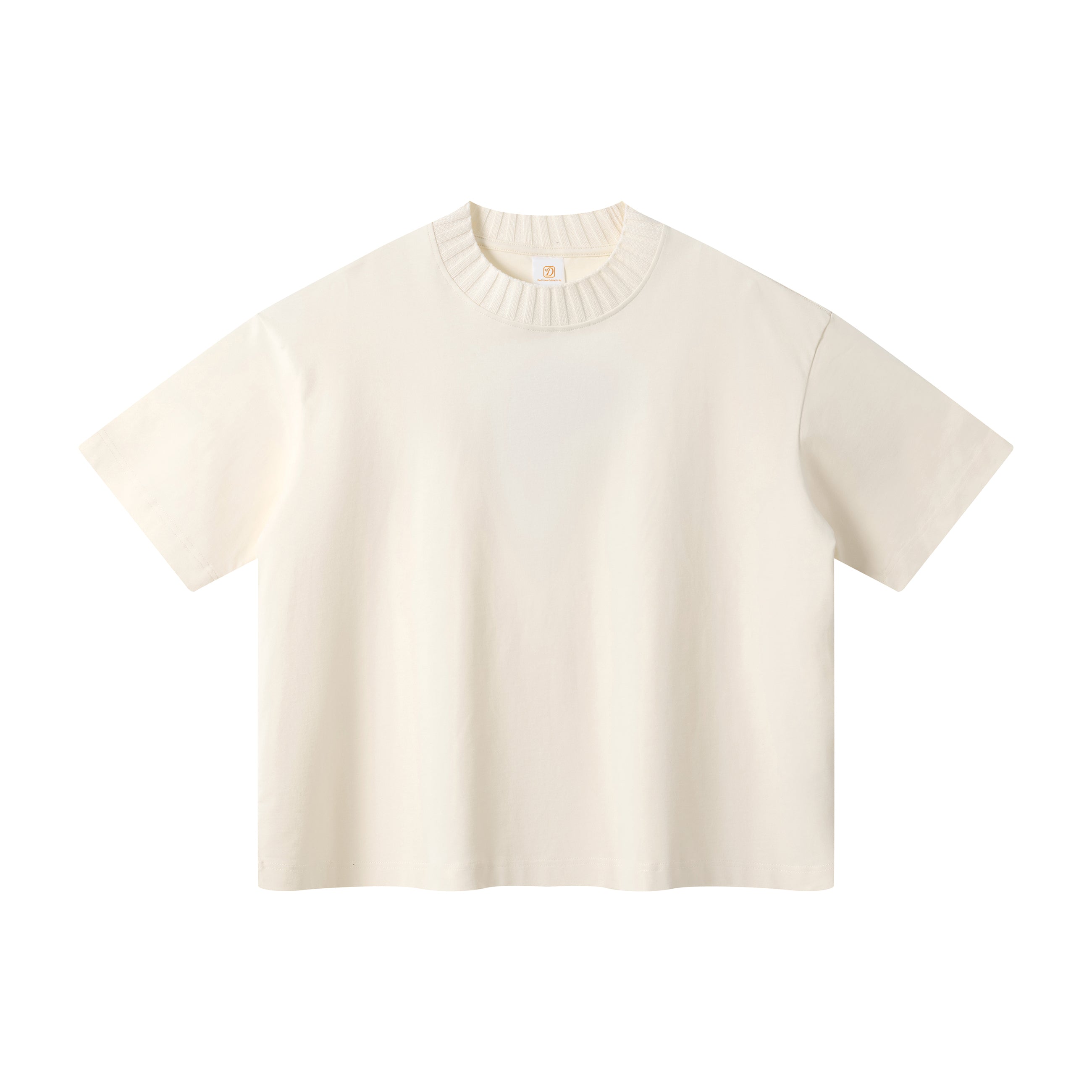 Hot Sale Boxy Men's T-shirts Custom Embroidery logo Knit Patchwork New Design High Quality Streetwear Wholesale Men's T-shirts