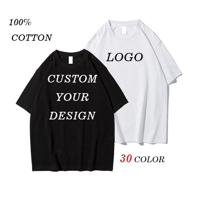 Plus Size Men's Cotton Tshirt Customized High Quality Loose Drop Shoulder Multicolor New Style Streetwear Wholesale Plain Tshirt