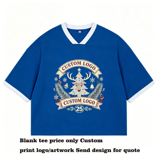 100% Cotton Short Sleeve Square Cut Short Sleeved Color Matched Ruffled T Shirt for Men Street Style Trendy Brand V Neck