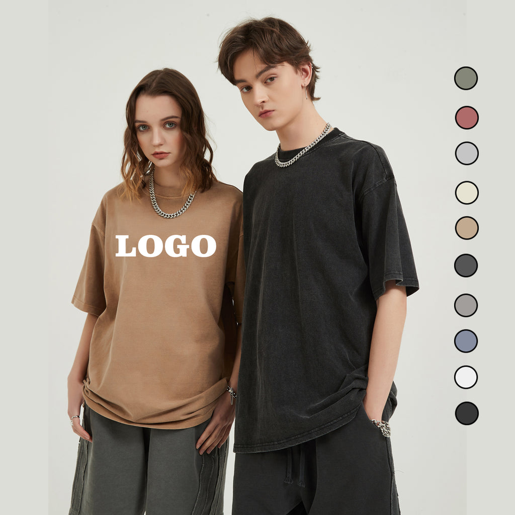 Hot Selling Hip Hop t Shirt Streetwear Heavy Cotton Blank High Quality Loose Vintage Custom Acid Wash Short Sleeve t Shirts
