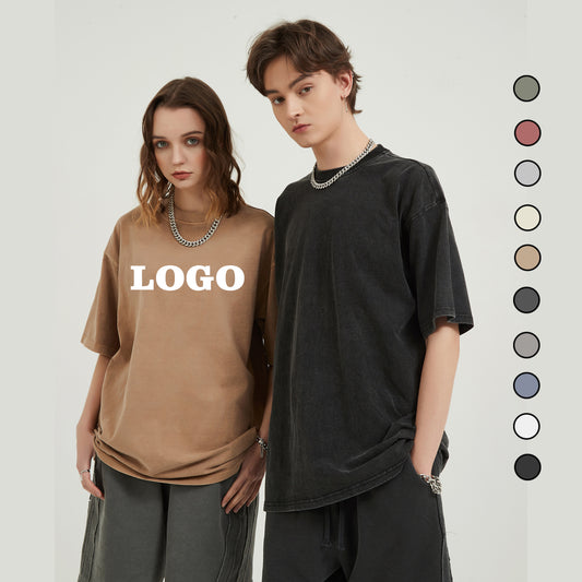 Hot Selling Hip Hop t Shirt Streetwear Heavy Cotton Blank High Quality Loose Vintage Custom Acid Wash Short Sleeve t Shirts