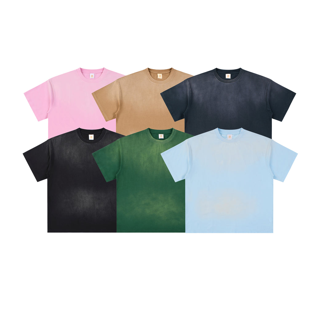 100% Cotton Vintage T-shirt Wholesale High Quality Custom logo Acid Wash Streetwear Drop Shoulder Short Sleeve Plain T-shirts