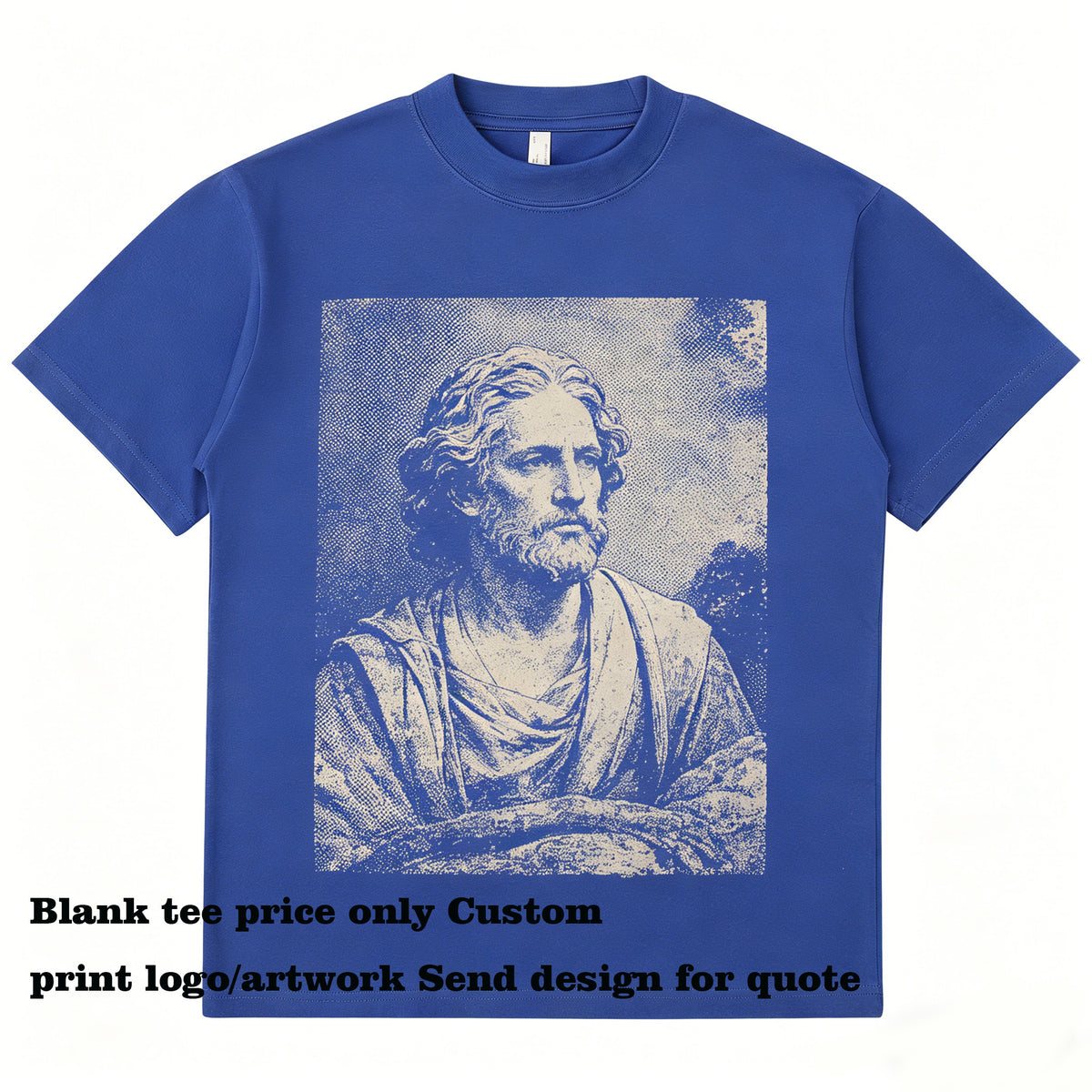 Custom You Can Choose the Pattern You Like Loose Fit Dropped Shoulder T Shirt Plain Tshirts for Printing High Quality Cotton