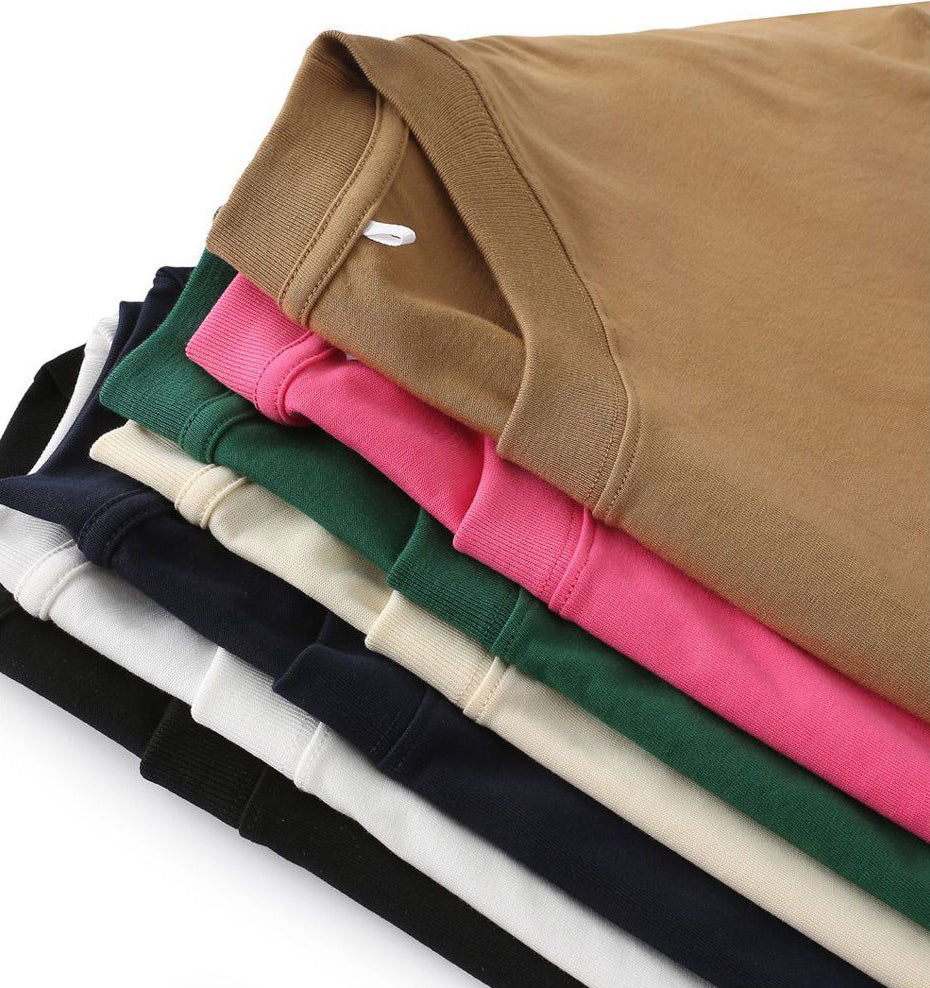 Custom Drop Shoulder Oversized Short Sleeve 100% Cotton High Quality Black Streetwear Fashion Heat Transfers for T-shirts