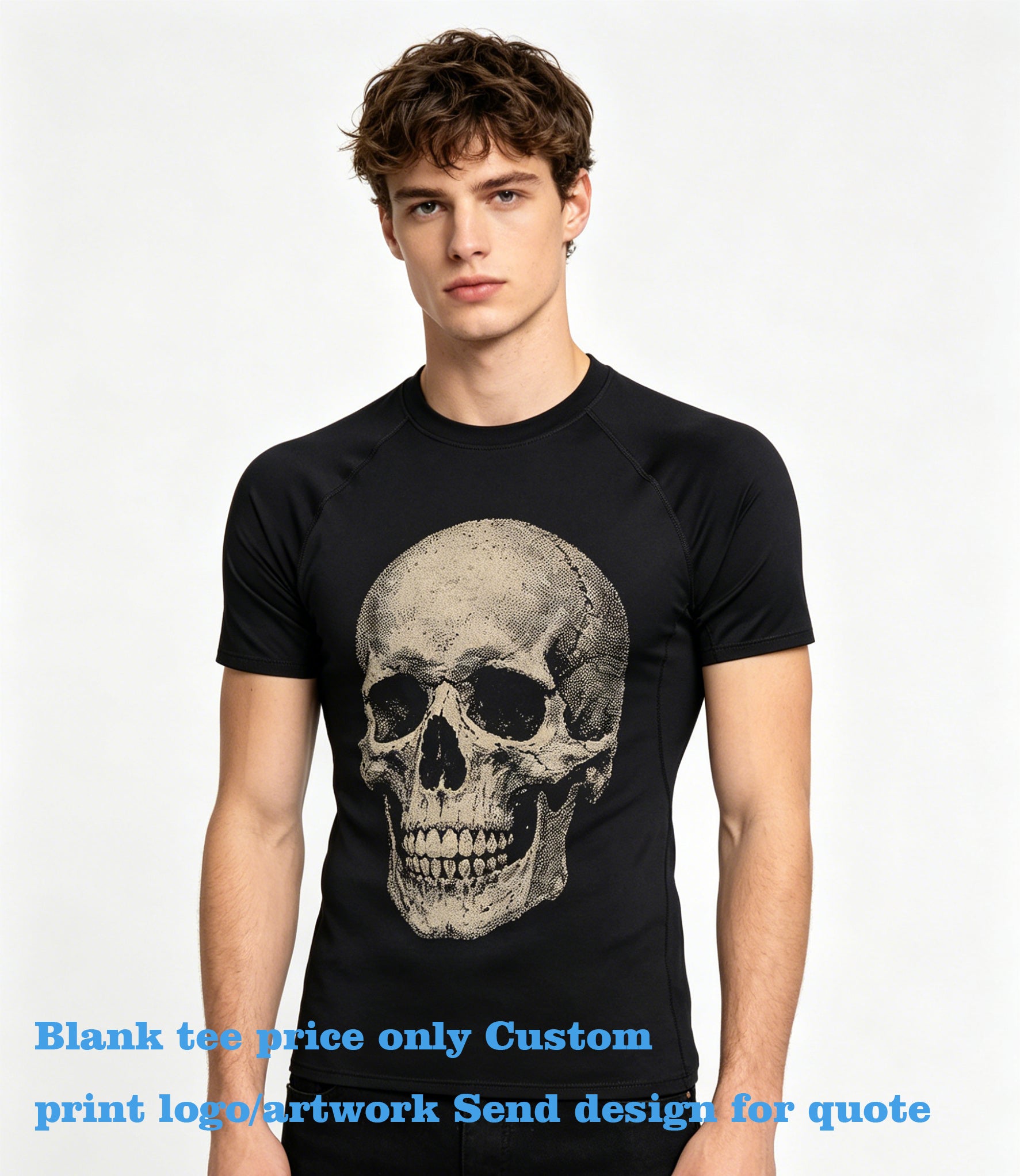 Custom Men's Quick-drying Shirt Sports Running Fitness Clothing Sweat-wicking High Elasticity Training Short Sleeved Top