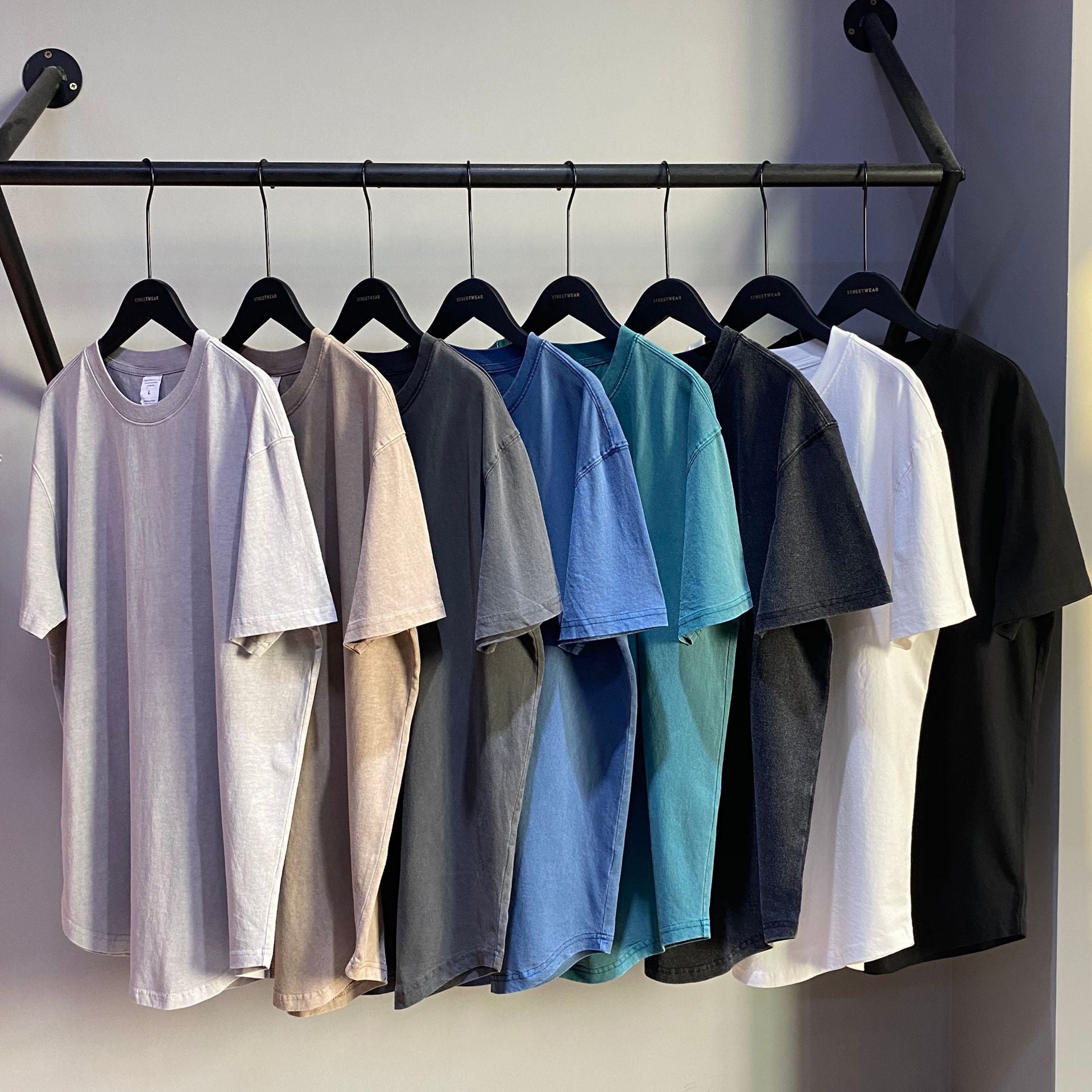 Wholesale 100% Cotton Custom Acid Wash Streetwear Heavyweight Blank Vintage Men Tshirts High Quality