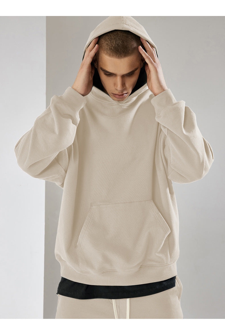Oversized Custom Streetwear Wireless Custom Drop Shoulder Blank Pullover High Quality French Terry Printed Hoodies for Men