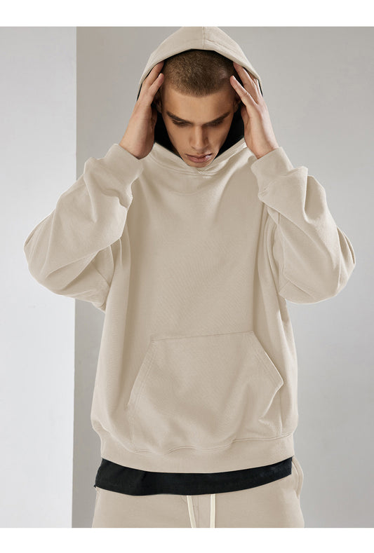 Oversized Custom Streetwear Wireless Custom Drop Shoulder Blank Pullover High Quality French Terry Printed Hoodies for Men