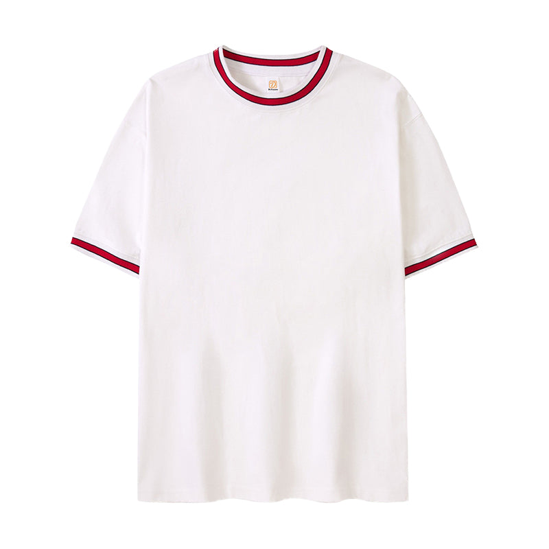 100% Cotton Drop Shoulder Loose High Quality Custom Distressed Embroidery Heavyweight Blank Round Neck T-shirts