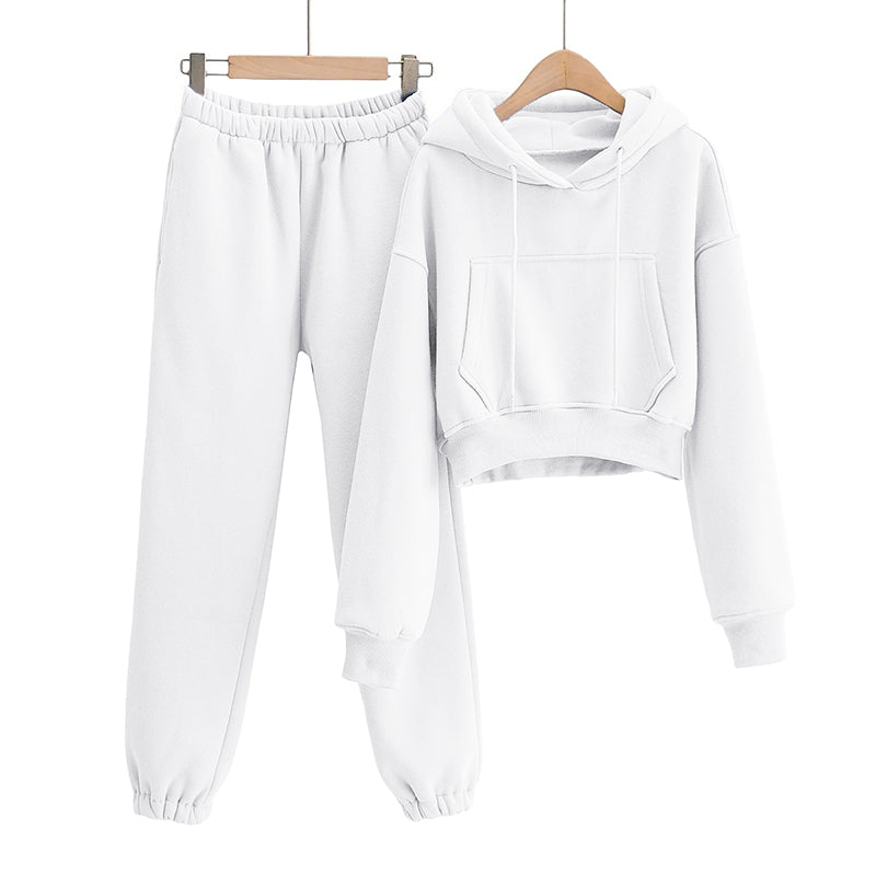 American Style Casual Hooded Pullover Hoodie and Sweatpants Set Suit Blank Hoodies High Quality Hoodie Fall and Winter Style
