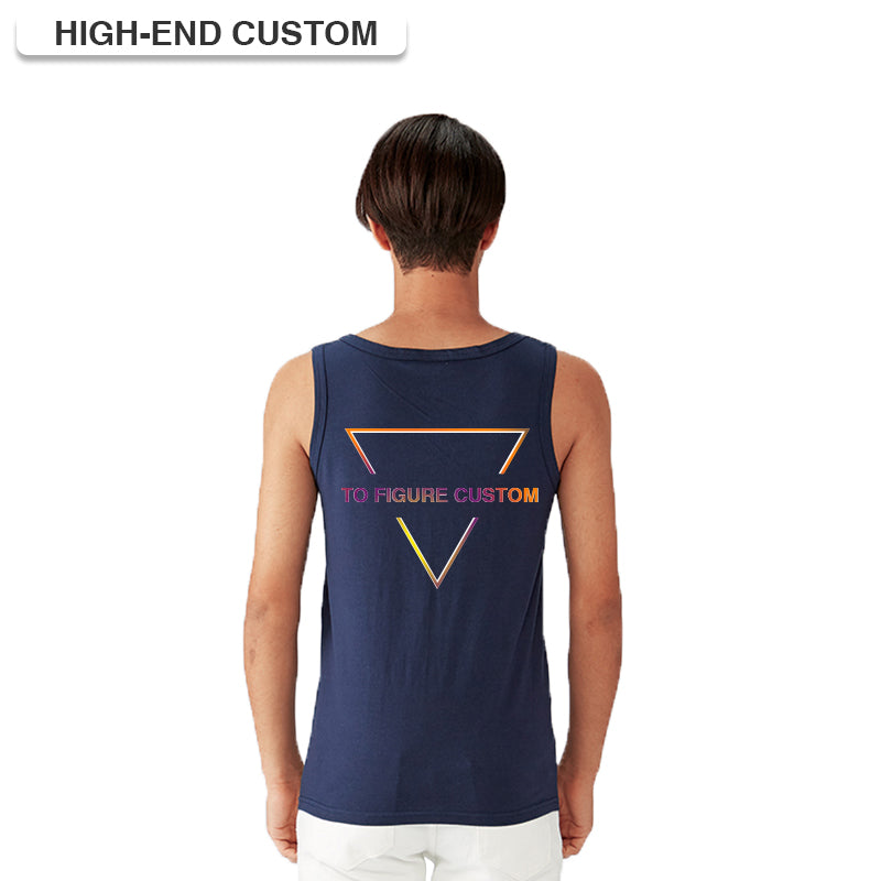 Wholesale Sleeveless Heavyweight Sublimation High Quality Black Fashion Streetwear Heat Transfers for T-shirts