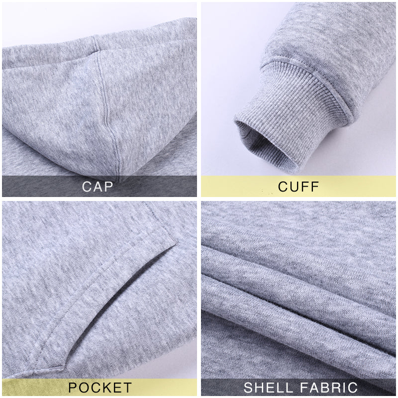 Oversized Custom Polyester and Cotton Puff Print Blank Thick Pure Color Heavy Drop Shoulder Winter Fashion Sweaters and Hoodies