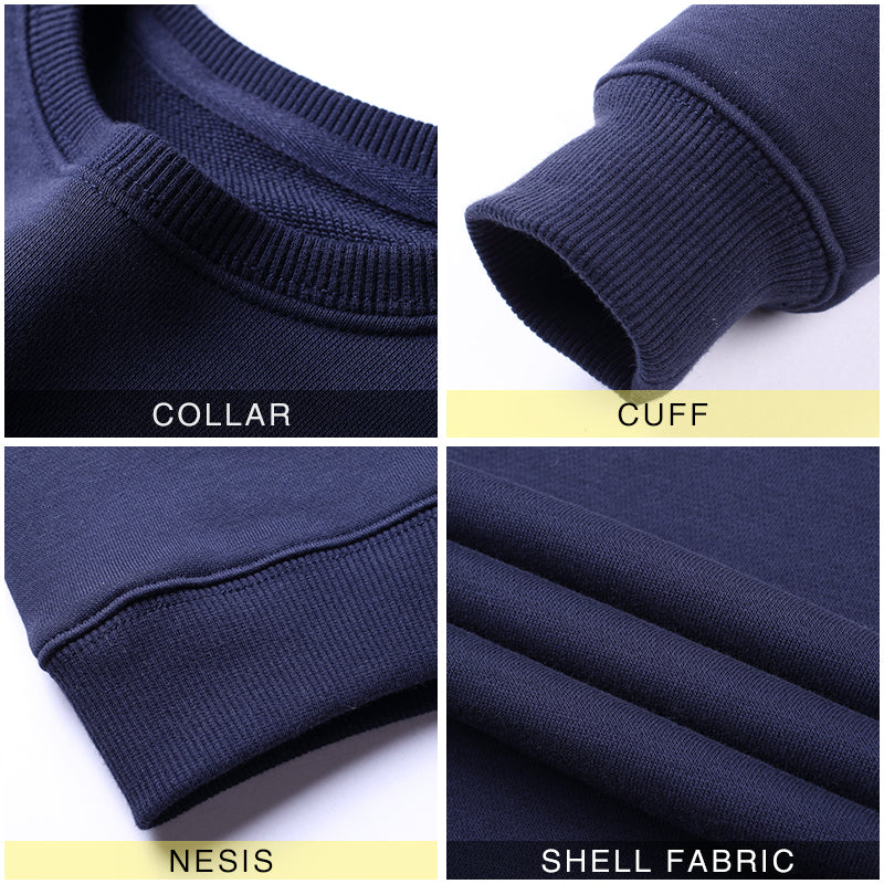 Plus Size Men's Hoodies Custom Terry Wholesale Pure Color High Quality Round Collar Streetwear Blank Pullover Black Hoodie