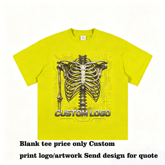 Customized t Shirts Loose Dropped Shoulder Breathable Quick Drying Plain Tshirts for Printing Multiple Processes to Choose From