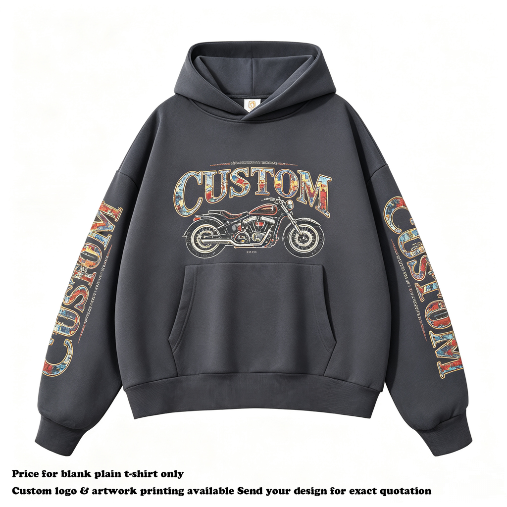 High Quality Men's Hoodies Wholesale Custom logo Embroidery Streetwear Heavyweight Fleece Distressed Wholesale Price Hoodies