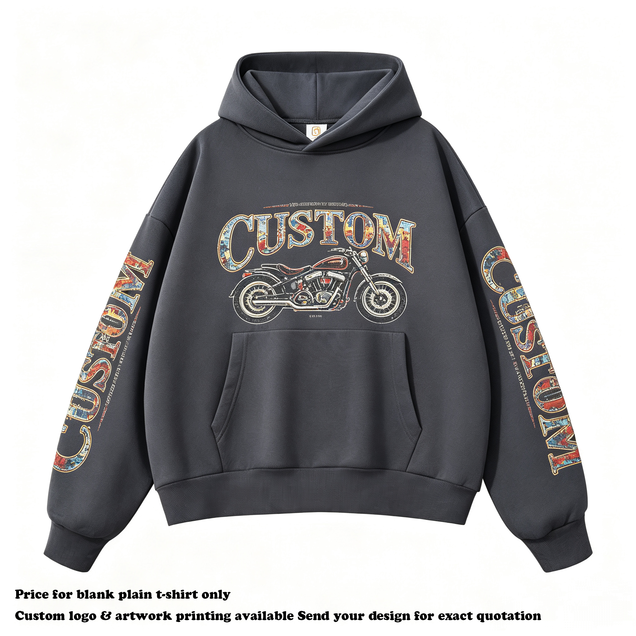High Quality Men's Hoodies Wholesale Custom logo Embroidery Streetwear Heavyweight Fleece Distressed Wholesale Price Hoodies