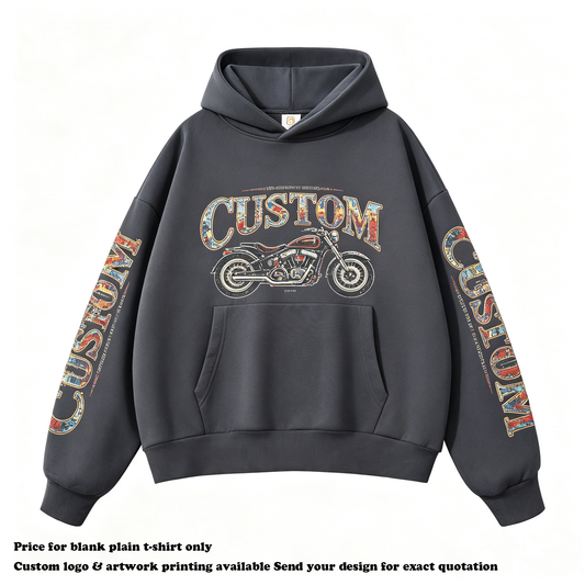 High Quality Men's Hoodies Wholesale Custom logo Embroidery Streetwear Heavyweight Fleece Distressed Wholesale Price Hoodies
