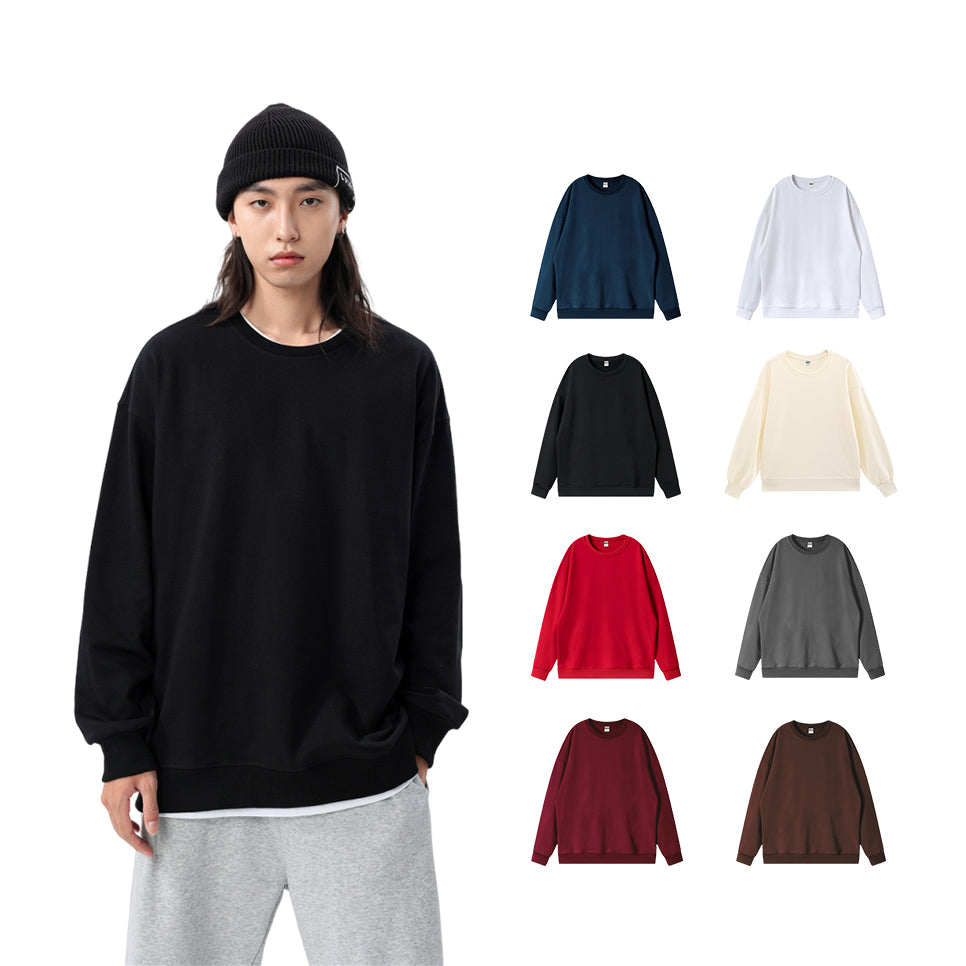 Custom Plus Size Heavy Cotton Round Neck High Quality Blank Pullover Sublimation Screen Printed Men's Hoodies & Sweatshirts