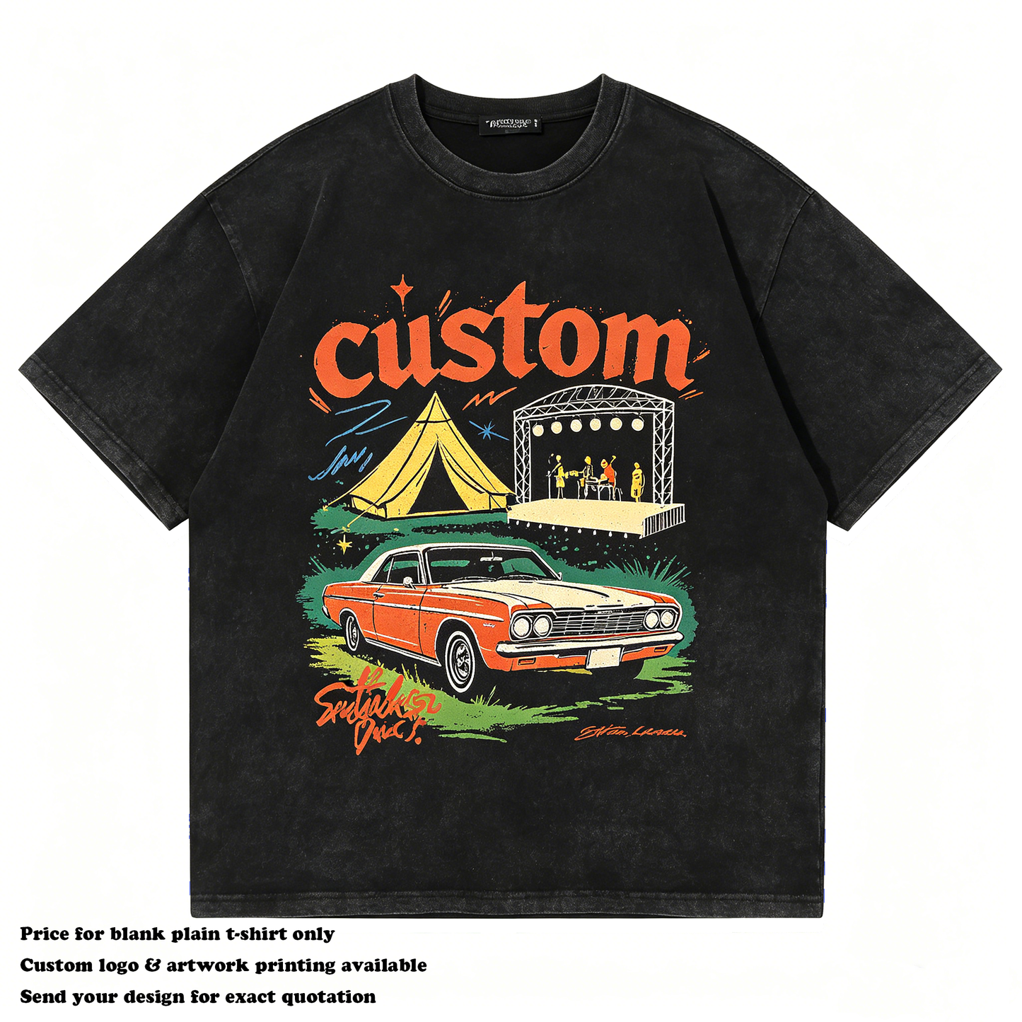 Summer New Style T-shirt Custom 100% Cotton Heavyweight Drop Shoulder Fashion Short Sleeve High Quality Wholesale Men's T-shirts