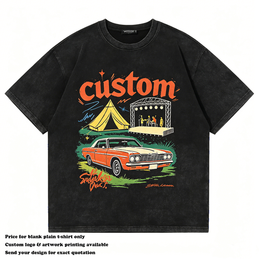 Summer New Style T-shirt Custom 100% Cotton Heavyweight Drop Shoulder Fashion Short Sleeve High Quality Wholesale Men's T-shirts