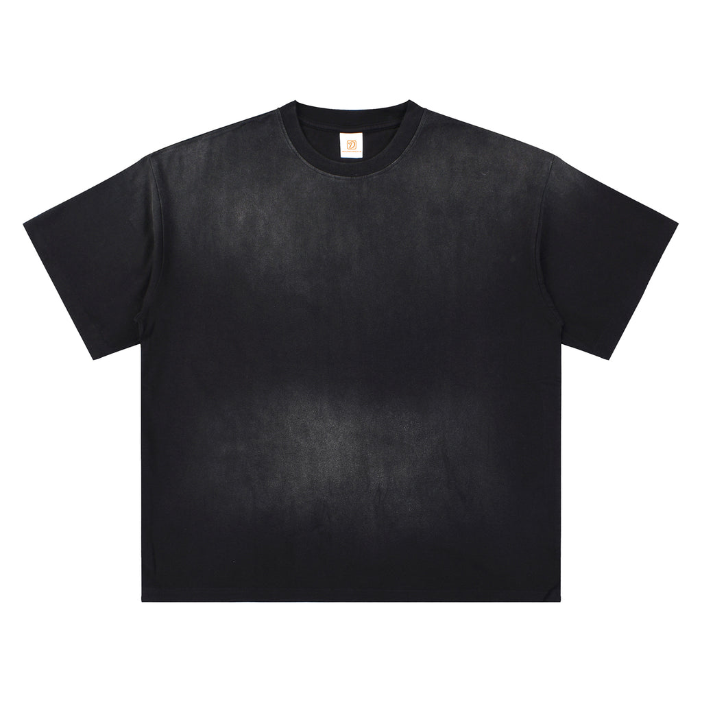 Vintage Round Neck t Shirt High Quality Custom Streetwear Washed Drop Shoulder Fashion Summer New Design Screen Print t Shirt