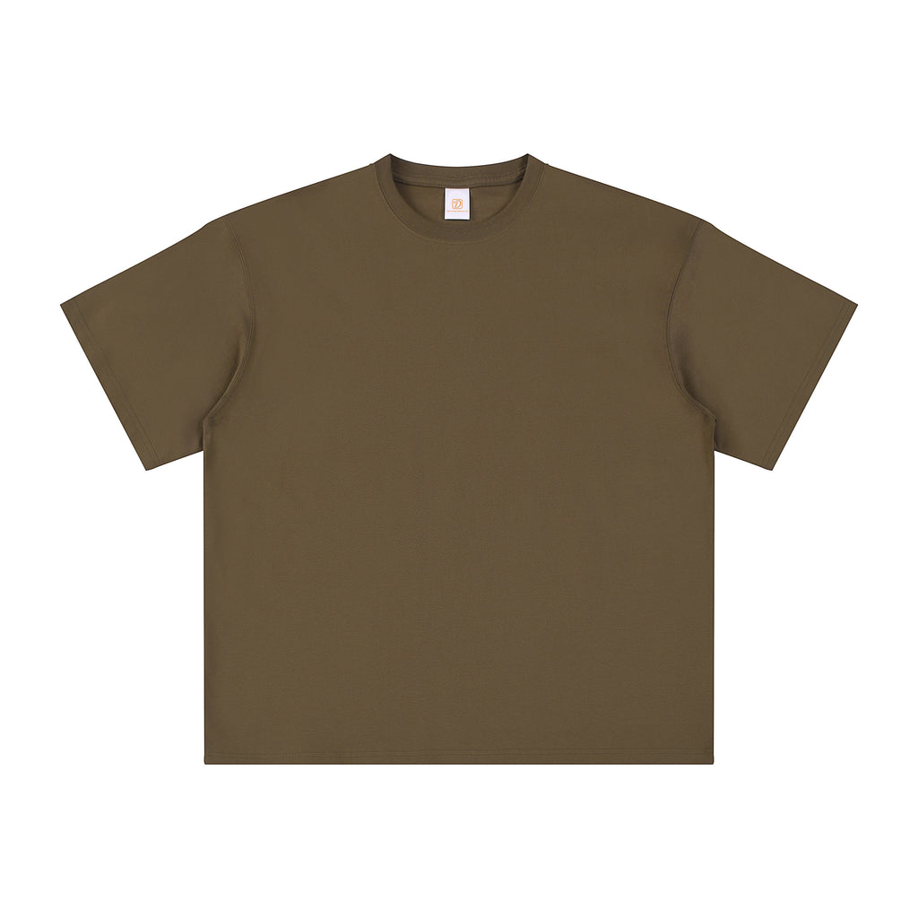 Custom Color Heavyweight Tshirts Drop Shoulder High Quality 100% Cotton Pure Color Blank Streetwear Personalized T-shirt