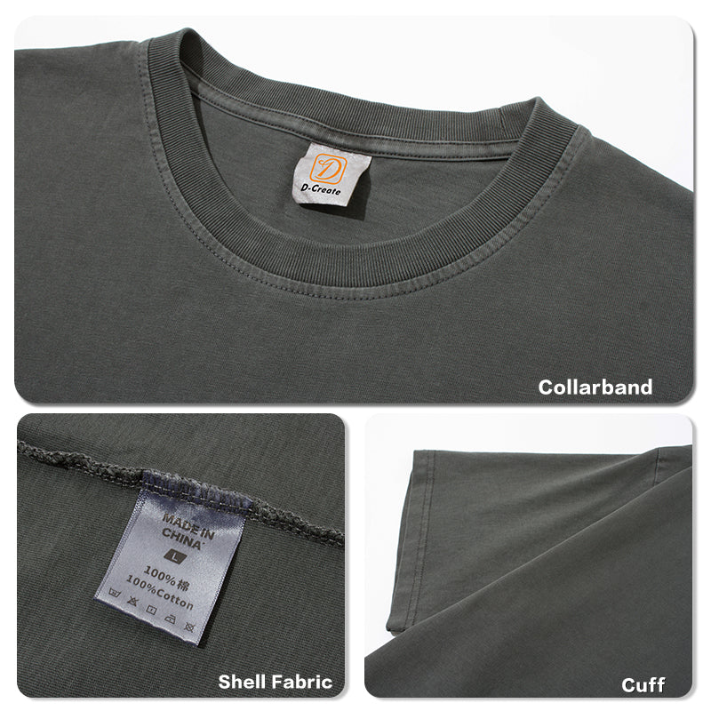 Oversized Vintage 100% Cotton Blank High Quality Custom Round Neck Pure Color Streetwear Personalized Heat Transfers for T-shirts