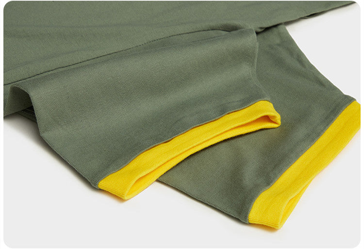 Customized t Shirts Wholesale 100% Cotton Streetwear Unisex High Quality Round Neck Contrast Color Patchwork Fashion T-shirt