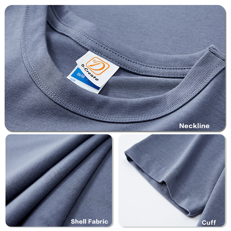 270G Heavyweight Soft Long-staple Cotton Sublimation High Quality Streetwear 100% Cotton Round Neck Heat Transfers for T-shirts